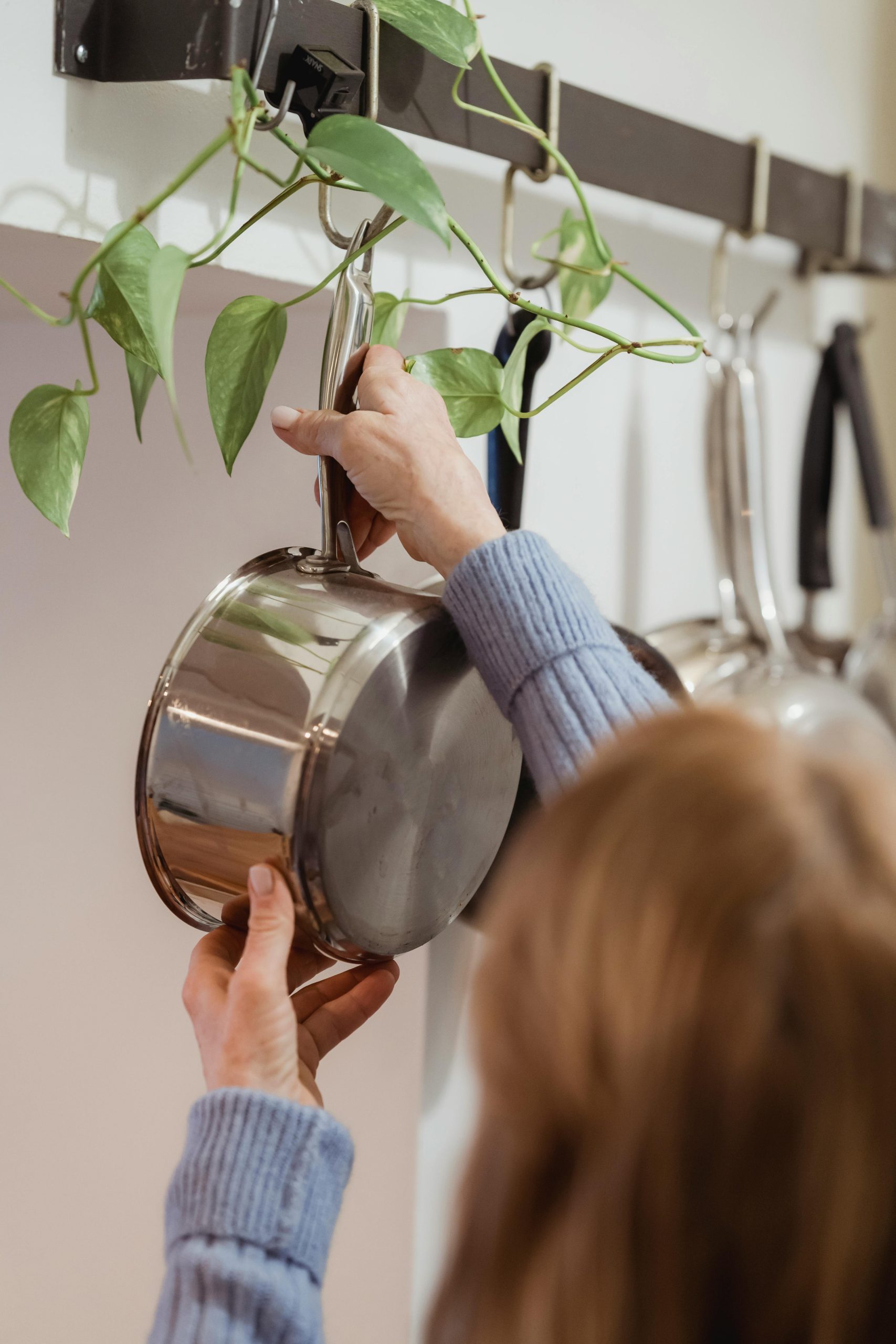 kitchen cookware organized